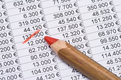 Setting,The,Red,Pencil,On,A,Financial,Planning,Sheet,(euro